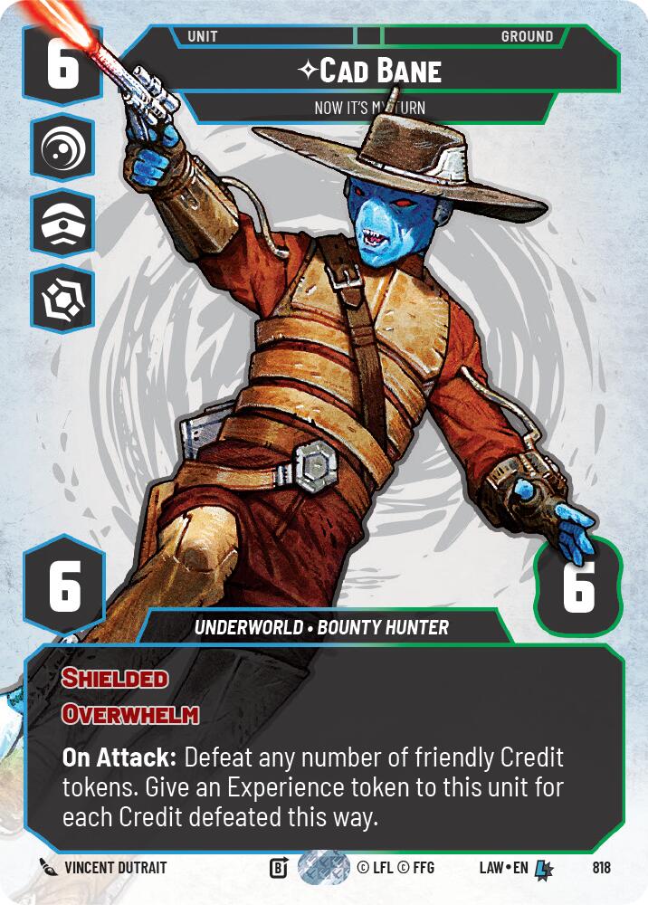 Cad Bane - Now It's My Turn (Prestige) (818) (818) [A Lawless Time] | Shuffle n Cut Hobbies & Games