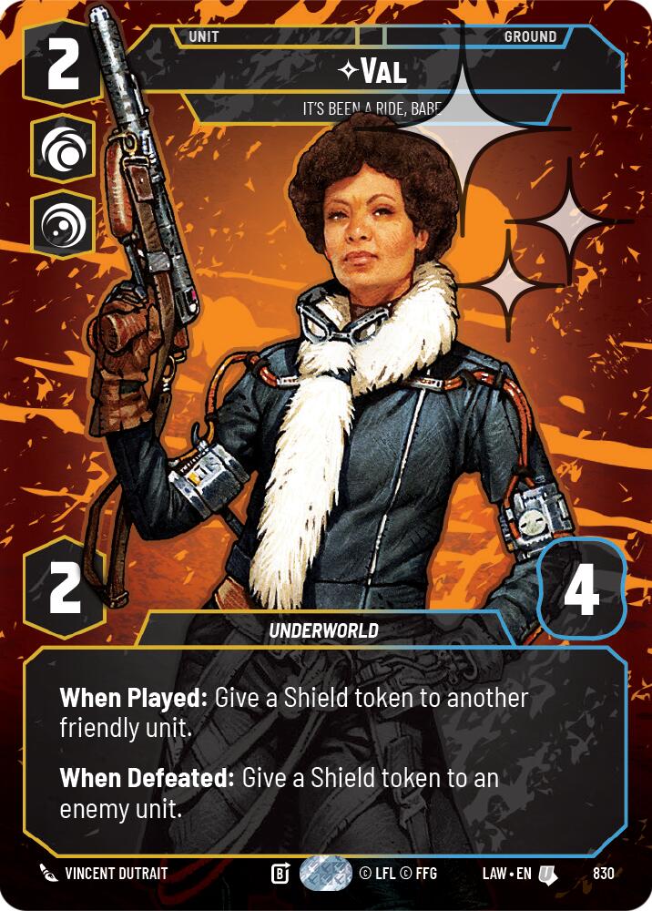 Val - It's Been a Ride, Babe (Prestige Foil) (830) (830) [A Lawless Time] | Shuffle n Cut Hobbies & Games