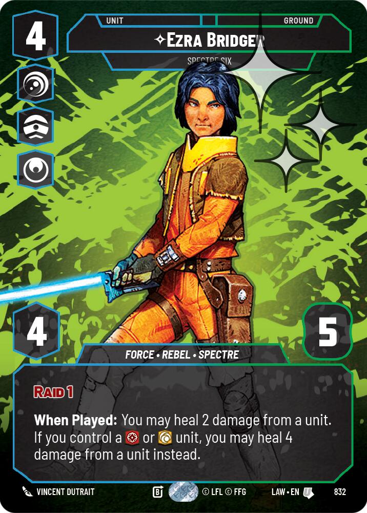 Ezra Bridger - Spectre Six (Prestige Foil) (832) (832) [A Lawless Time] | Shuffle n Cut Hobbies & Games