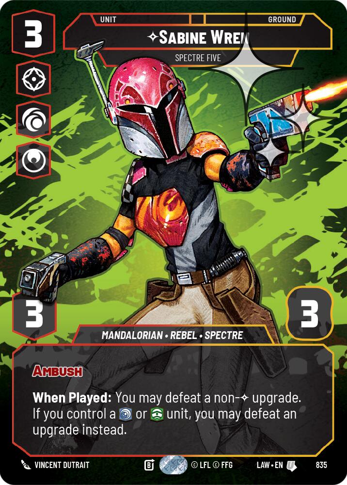 Sabine Wren - Spectre Five (Prestige Foil) (835) (835) [A Lawless Time] | Shuffle n Cut Hobbies & Games