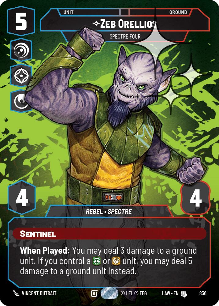 Zeb Orellios - Spectre Four (Prestige Foil) (836) (836) [A Lawless Time] | Shuffle n Cut Hobbies & Games