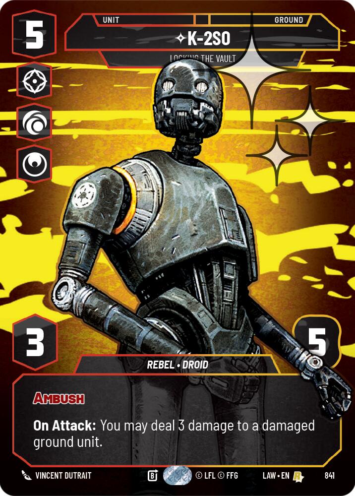 K-2S0 - Locking the Vault (Prestige Foil) (841) (841) [A Lawless Time] | Shuffle n Cut Hobbies & Games
