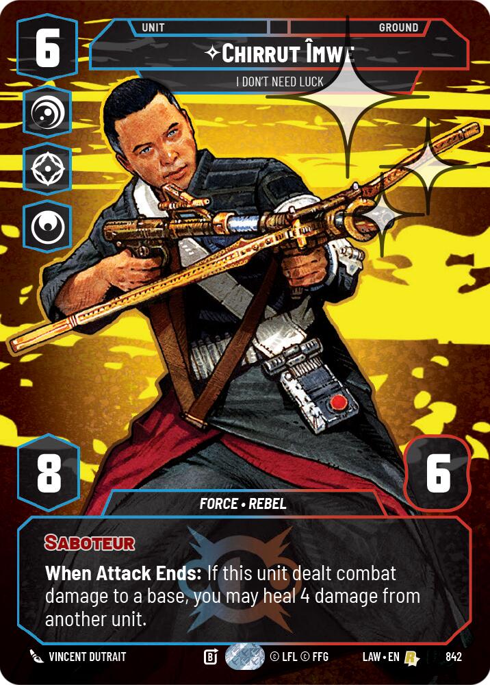 Chirrut Imwe - I Don't Need Luck (Prestige Foil) (842) (842) [A Lawless Time] | Shuffle n Cut Hobbies & Games