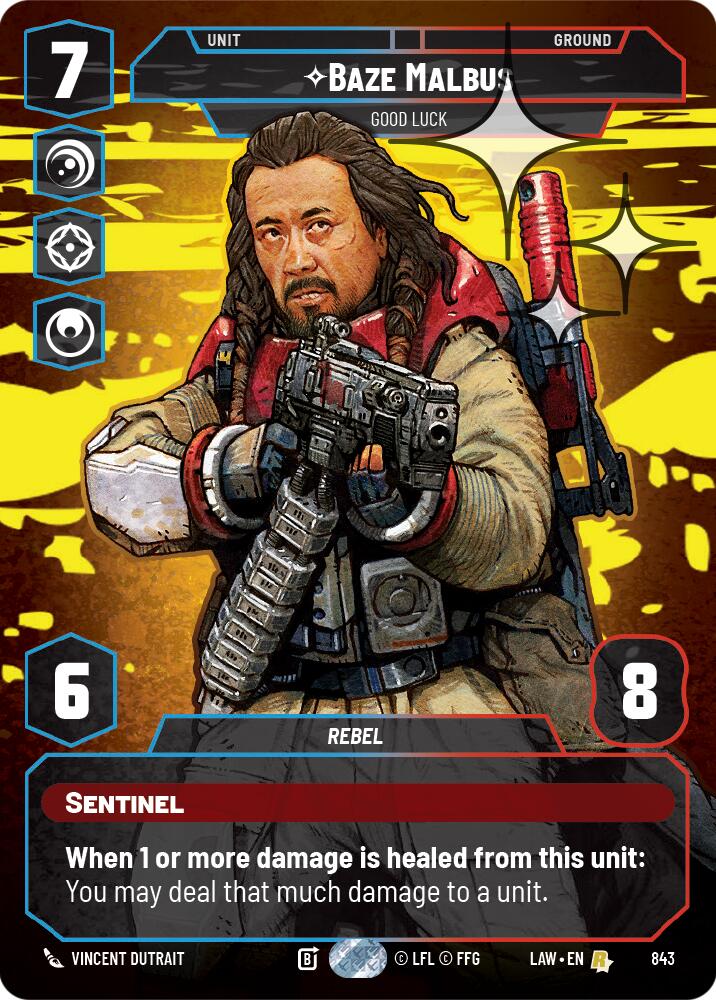 Baze Malbus - Good Luck (Prestige Foil) (843) (843) [A Lawless Time] | Shuffle n Cut Hobbies & Games