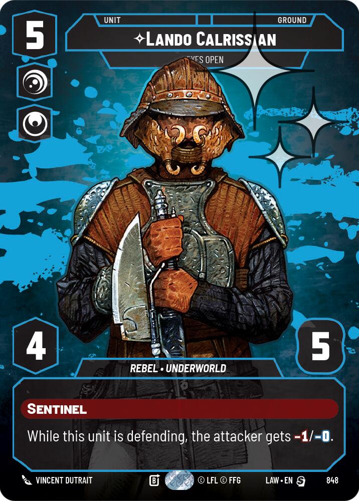 Lando Calrissian - Eyes Open (Prestige Foil) (848) (848) [A Lawless Time] | Shuffle n Cut Hobbies & Games