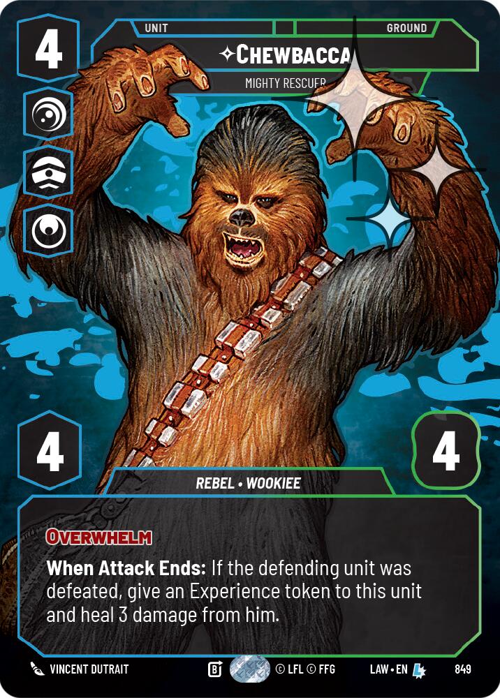 Chewbacca - Mighty Rescuer (Prestige Foil) (849) (849) [A Lawless Time] | Shuffle n Cut Hobbies & Games