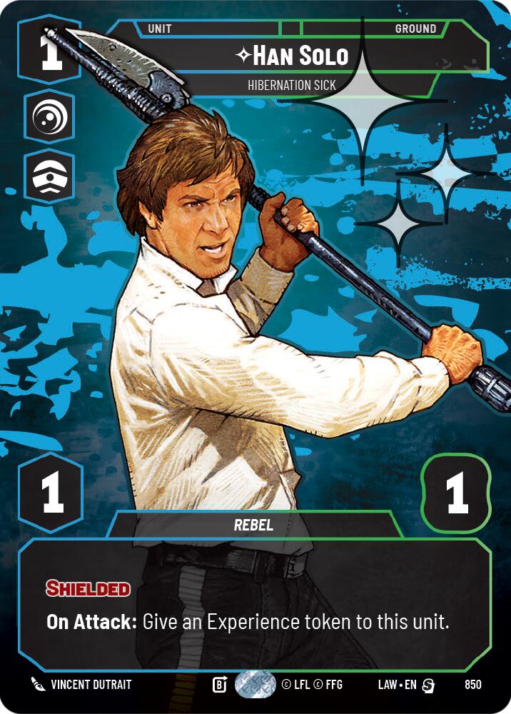 Han Solo - Hibernation Sick (Prestige Foil) (850) (850) [A Lawless Time] | Shuffle n Cut Hobbies & Games