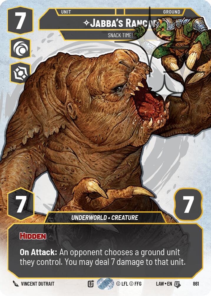 Jabba's Rancor - Snack Time! (Prestige Foil) (861) (861) [A Lawless Time] | Shuffle n Cut Hobbies & Games