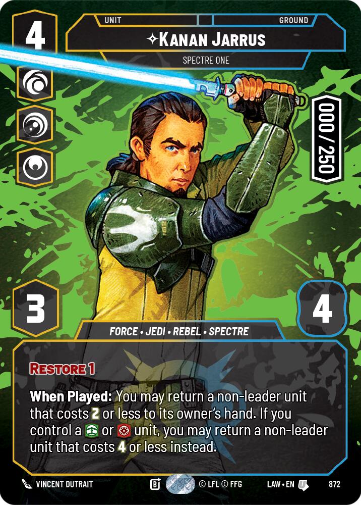Kanan Jarrus - Spectre One (Serialized) (872) (872) [A Lawless Time] | Shuffle n Cut Hobbies & Games