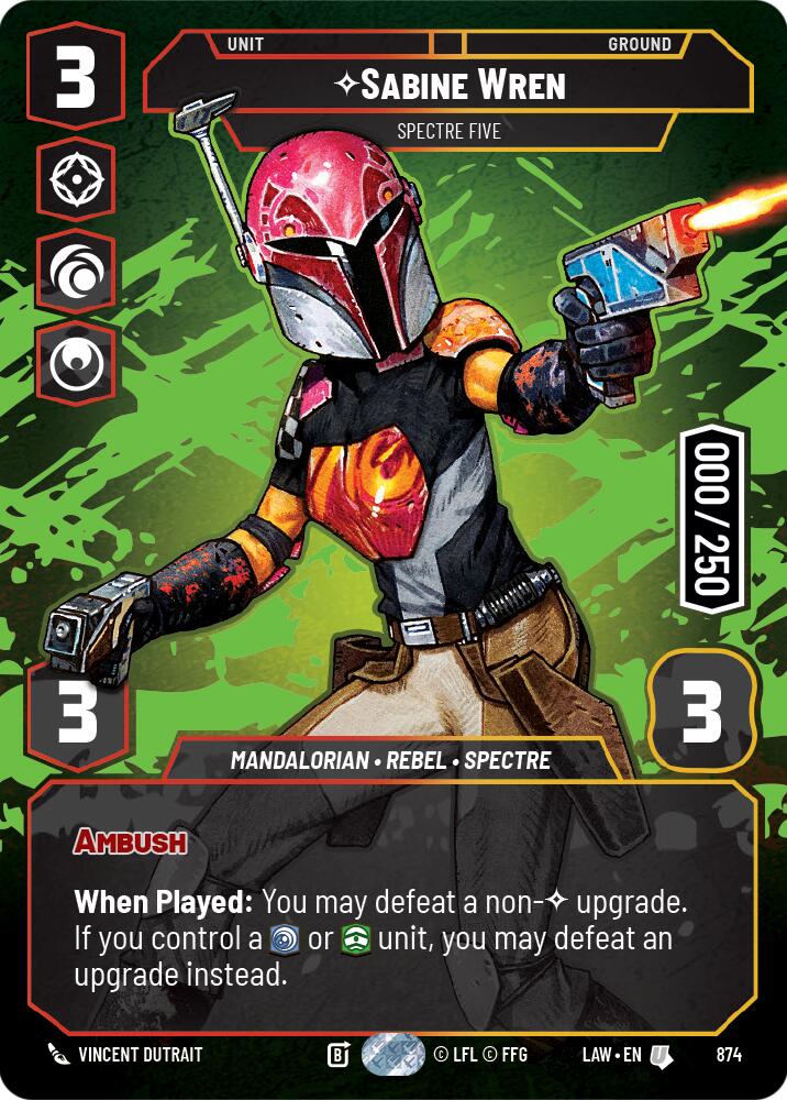 Sabine Wren - Spectre Five (Serialized) (874) (874) [A Lawless Time] | Shuffle n Cut Hobbies & Games