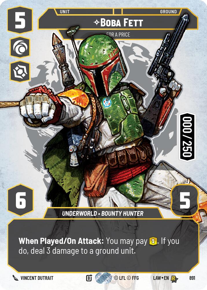 Boba Fett - For a Price (Serialized) (891) (891) [A Lawless Time] | Shuffle n Cut Hobbies & Games
