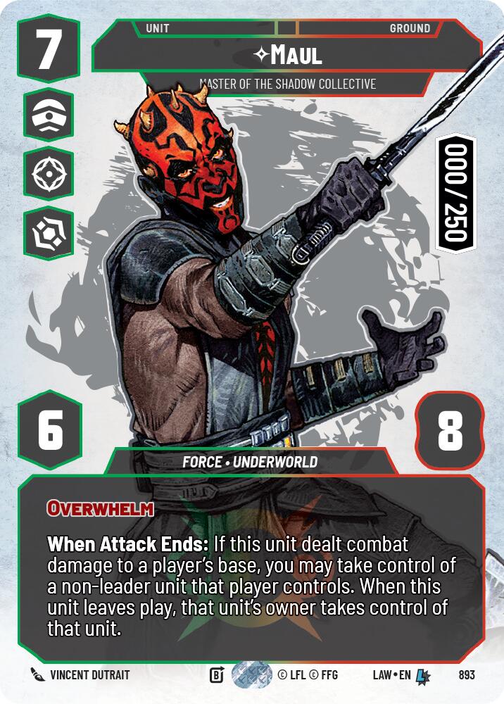 Maul - Master of the Shadow Collective (Serialized) (893) (893) [A Lawless Time] | Shuffle n Cut Hobbies & Games