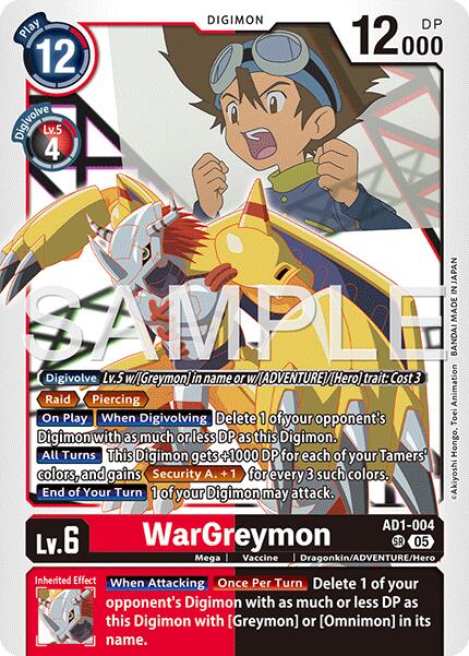 WarGreymon [AD1-004] [Advanced Booster Digimon Generation] | Shuffle n Cut Hobbies & Games