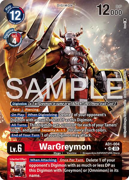 WarGreymon [AD1-004] (Alternate Art) [Advanced Booster Digimon Generation] | Shuffle n Cut Hobbies & Games