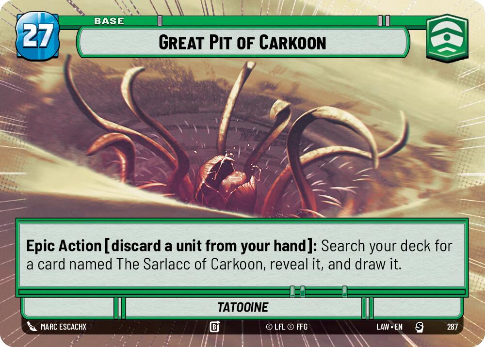 Great Pit of Carkoon (287) (Hyperspace) (287) [A Lawless Time] | Shuffle n Cut Hobbies & Games