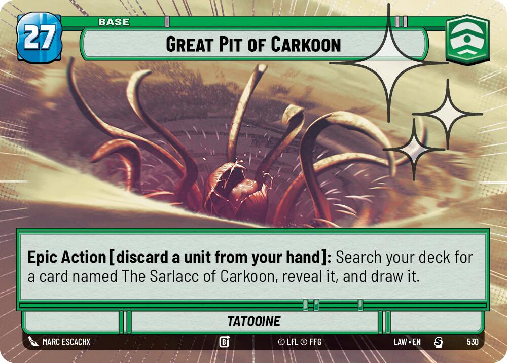 Great Pit of Carkoon (530) (Hyperspace Foil) (530) [A Lawless Time] | Shuffle n Cut Hobbies & Games