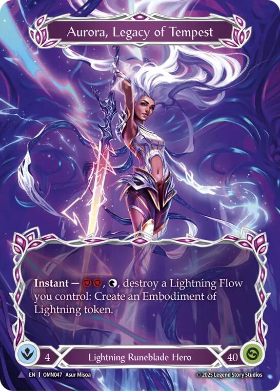 Aurora, Legacy of the Tempest (Marvel) [OMN047] (Omens of the Third Age)  Cold Foil | Shuffle n Cut Hobbies & Games