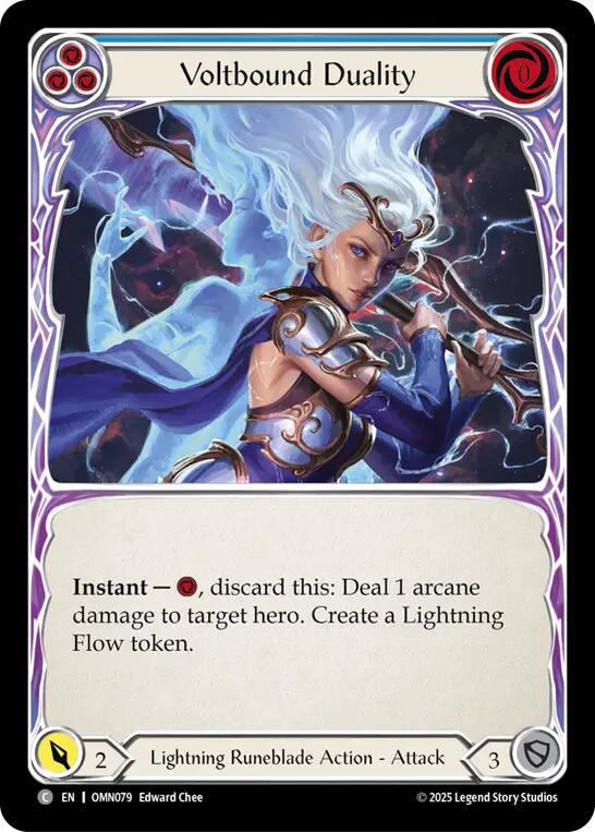 Voltbound Duality (Blue) [OMN079] (Omens of the Third Age)  Rainbow Foil | Shuffle n Cut Hobbies & Games