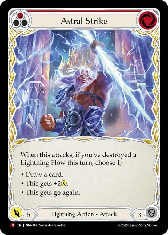 Astral Strike [OMN145] (Omens of the Third Age)  Rainbow Foil | Shuffle n Cut Hobbies & Games