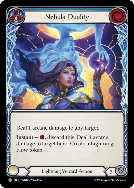 Nebula Duality (Blue) [OMN123] (Omens of the Third Age)  Rainbow Foil | Shuffle n Cut Hobbies & Games