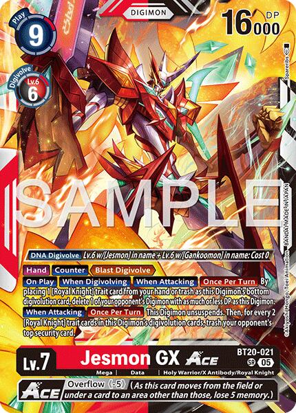 Jesmon GX ACE [BT20-021] (Reprint) [Advanced Booster Digimon Generation] | Shuffle n Cut Hobbies & Games