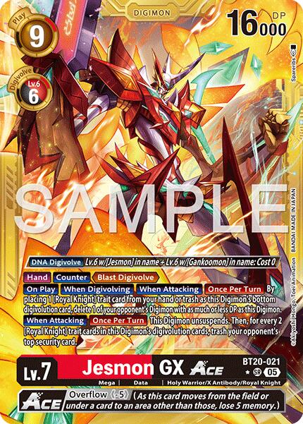 Jesmon GX ACE [BT20-021] (Gold Border) [Advanced Booster Digimon Generation] | Shuffle n Cut Hobbies & Games