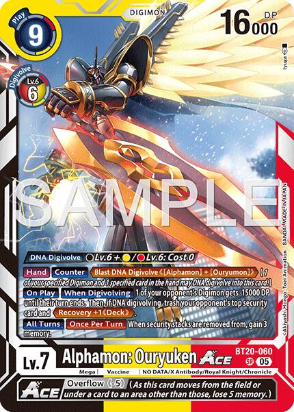 Alphamon: Ouryuken ACE [BT20-060] (Reprint) [Advanced Booster Digimon Generation] | Shuffle n Cut Hobbies & Games