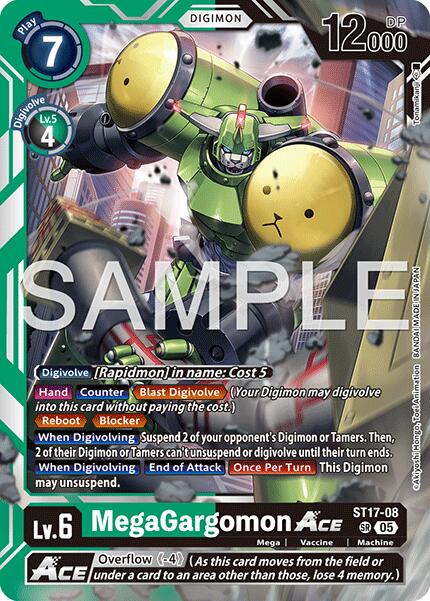 MegaGargomon ACE [ST17-08] (Reprint) [Advanced Booster Digimon Generation] | Shuffle n Cut Hobbies & Games