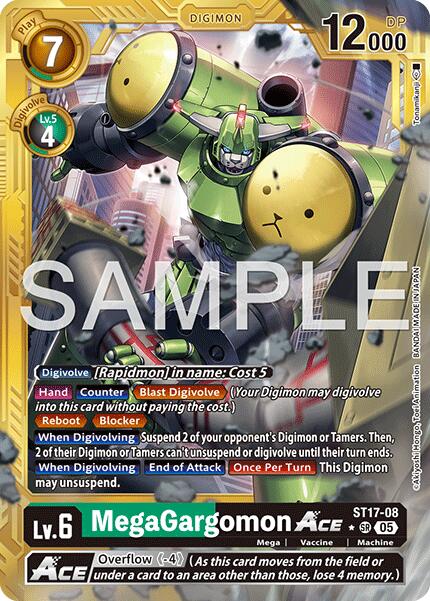 MegaGargomon ACE [ST17-08] (Gold Border) [Advanced Booster Digimon Generation] | Shuffle n Cut Hobbies & Games