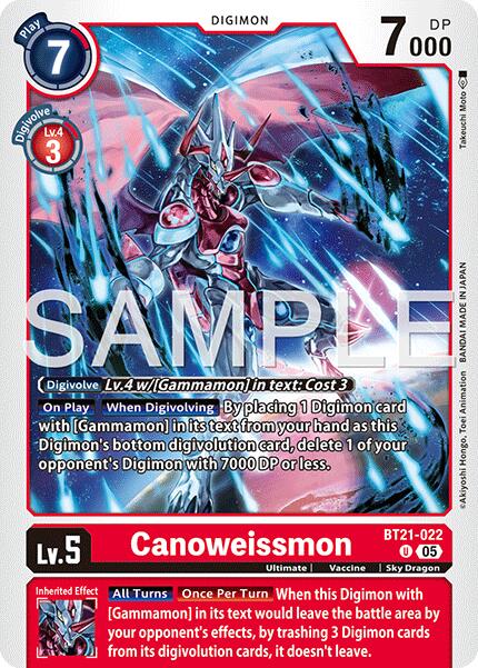 Canoweissmon [BT21-022] (Reprint) [Advanced Booster Digimon Generation] | Shuffle n Cut Hobbies & Games