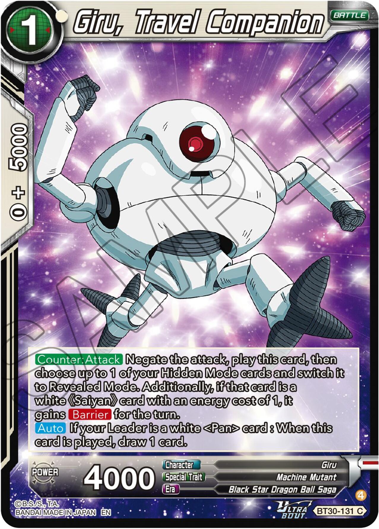Giru, Travel Companion (BT30-131) [Three Glorious Fighters] | Shuffle n Cut Hobbies & Games