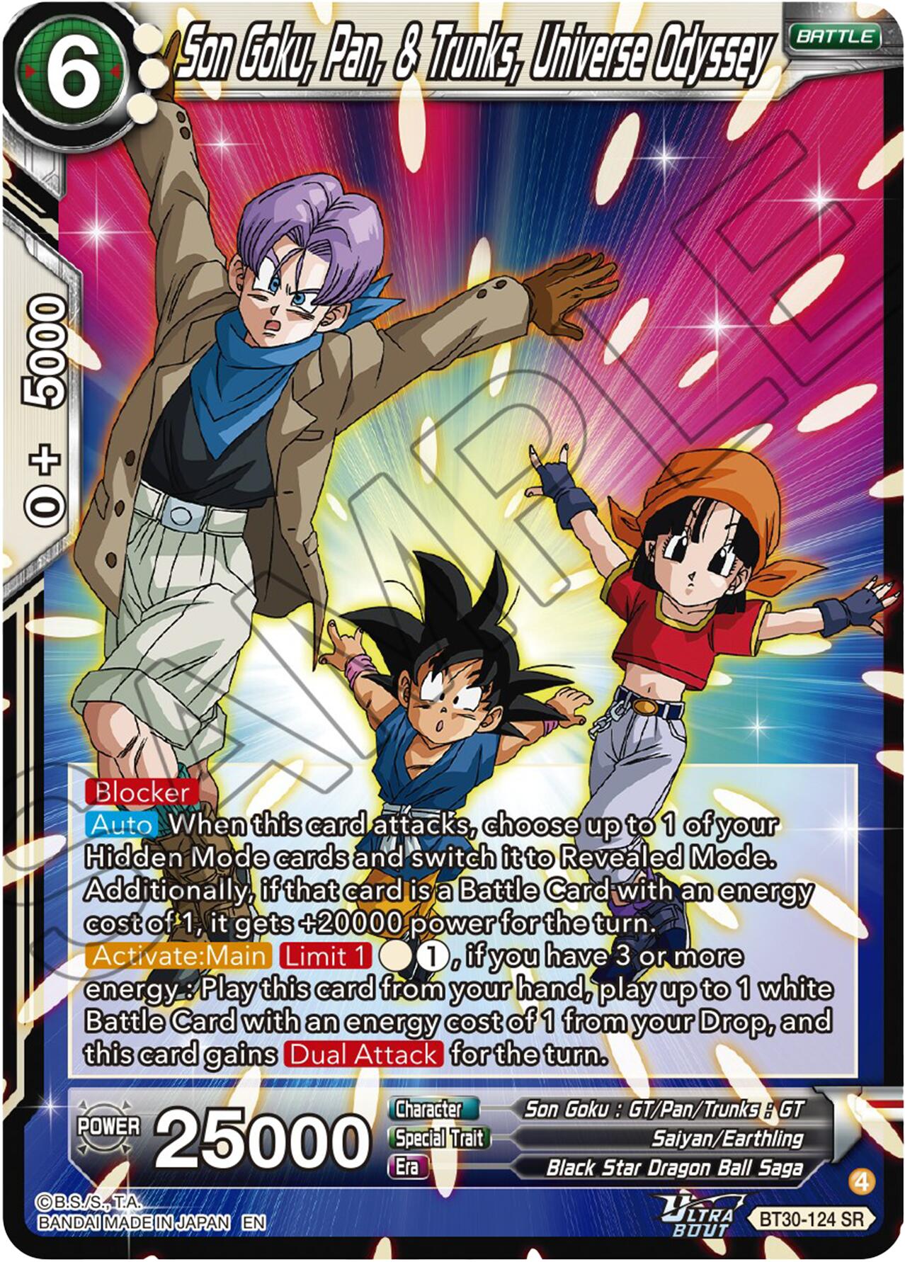 Son Goku, Pan, & Trunks, Universe Odyssey (BT30-124) [Three Glorious Fighters] | Shuffle n Cut Hobbies & Games