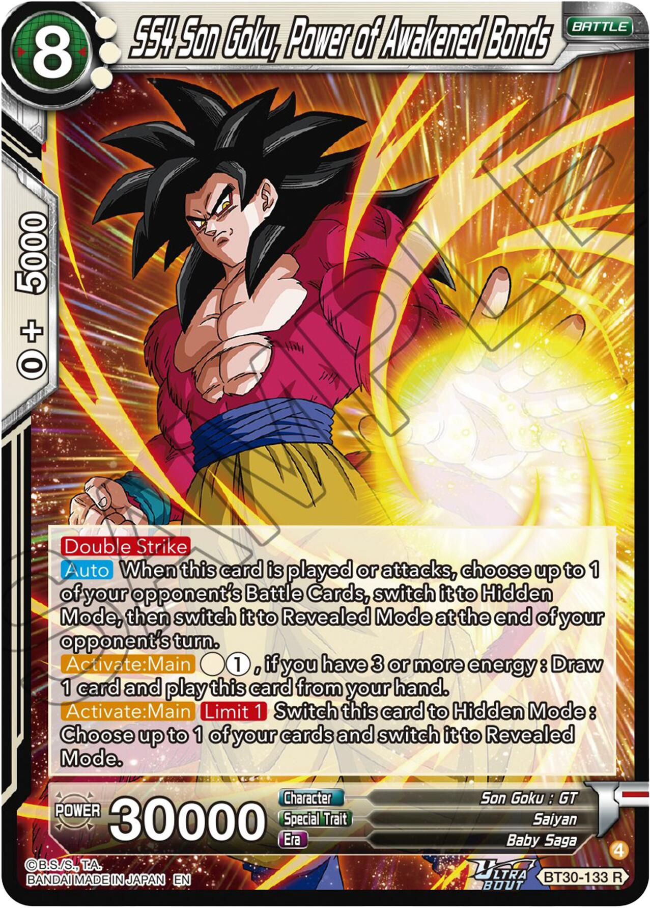 SS4 Son Goku, Power of Awakened Bonds (BT30-133) [Three Glorious Fighters] | Shuffle n Cut Hobbies & Games