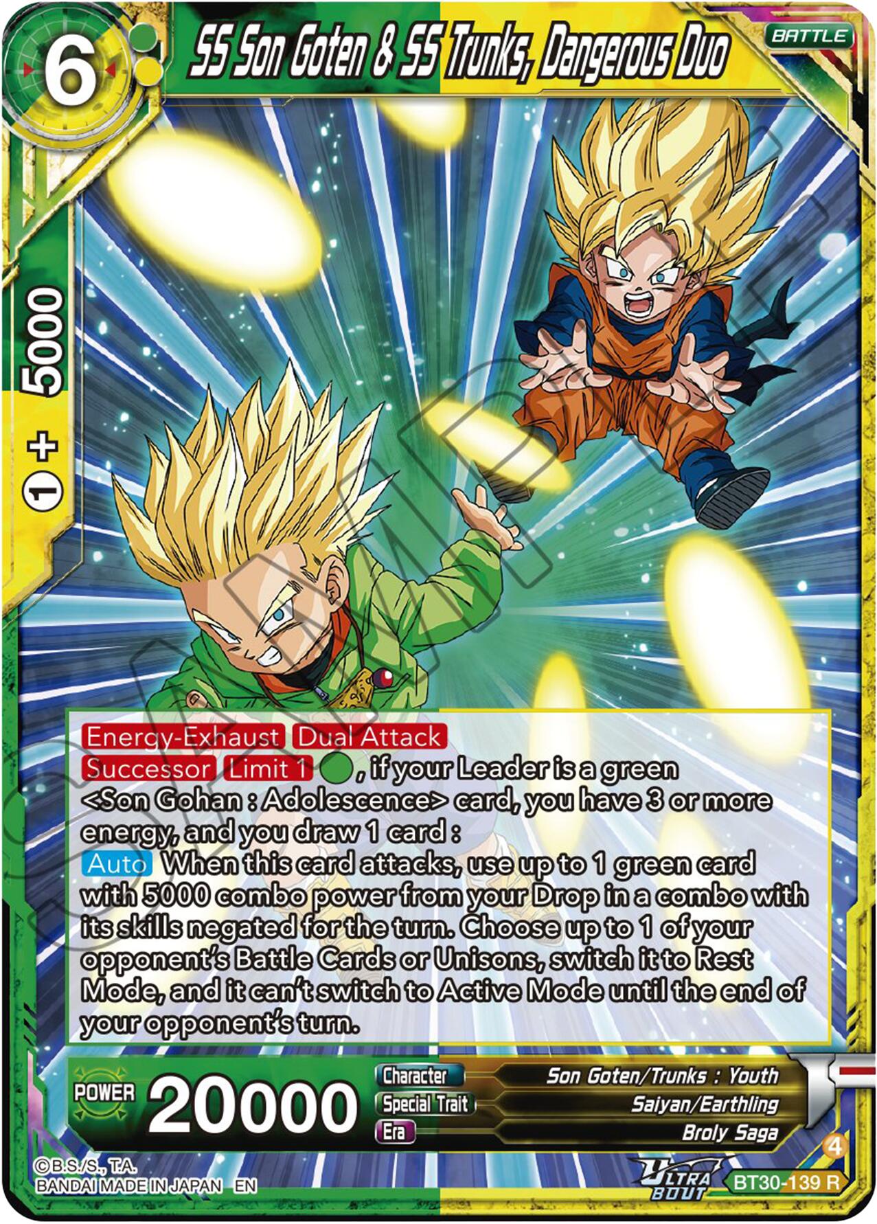 SS Son Goten & SS Trunks, Drangerous Duo (BT30-139) [Three Glorious Fighters] | Shuffle n Cut Hobbies & Games