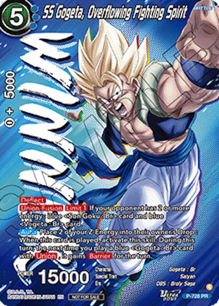 SS Gogeta, Overflowing Fighting Spirit (Ultra-Bout Series Tournament Pack Vol.2) (Winner) (P-728) [Tournament Promotion Cards] | Shuffle n Cut Hobbies & Games
