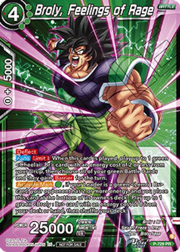Broly, Feelings of Rage (Ultra-Bout Series Tournament Pack Vol.2) (P-729) [Tournament Promotion Cards] | Shuffle n Cut Hobbies & Games