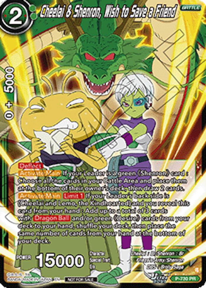 Cheelai & Shenron, Wish to Save a Friend (Ultra-Bout Series Tournament Pack Vol.2) (P-730) [Tournament Promotion Cards] | Shuffle n Cut Hobbies & Games
