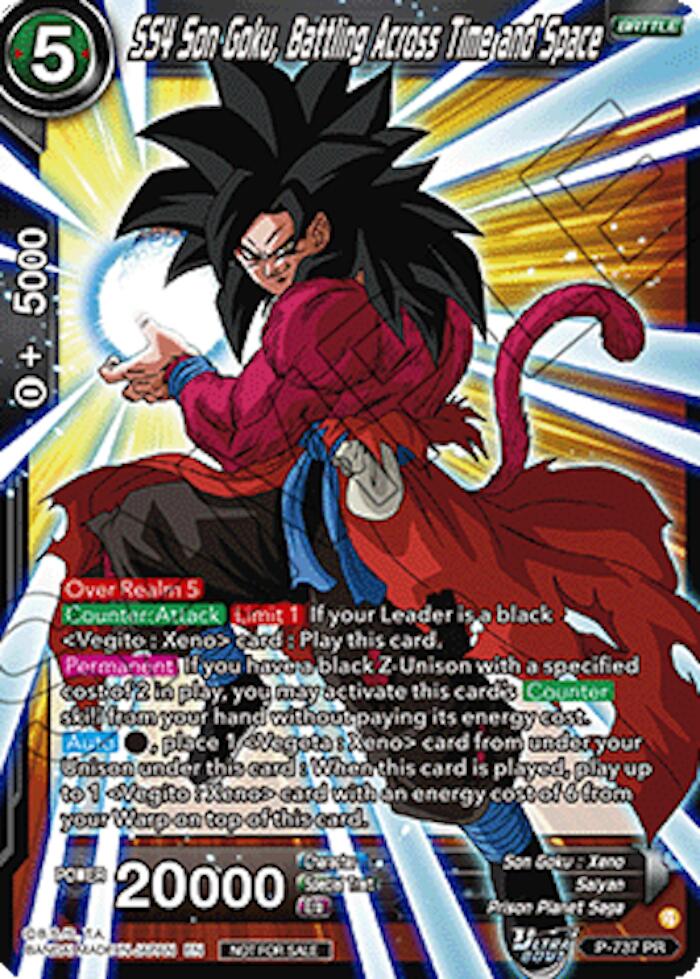 SS4 Son Goku, Battling Across Time and Space (Ultra-Bout Series Tournament Pack Vol.2) (P-737) [Tournament Promotion Cards] | Shuffle n Cut Hobbies & Games