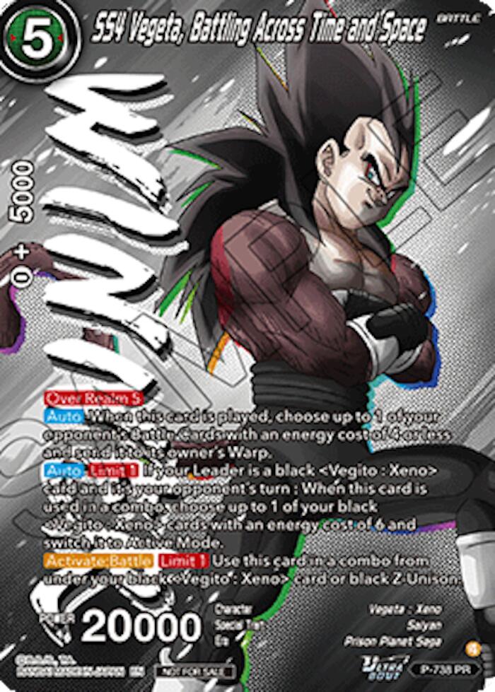SS4 Vegeta, Battling Across Time and Space (Ultra-Bout Series Tournament Pack Vol.2) (Winner) (P-738) [Tournament Promotion Cards] | Shuffle n Cut Hobbies & Games