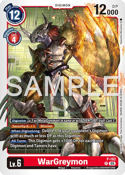 WarGreymon [P-182] (Reprint) [Advanced Booster Digimon Generation] | Shuffle n Cut Hobbies & Games