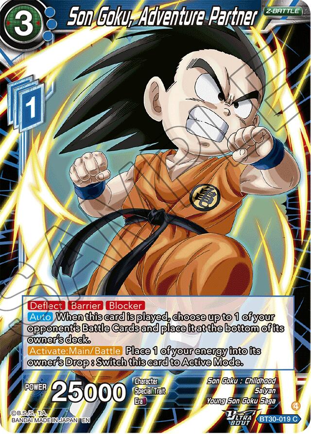 Son Goku, Adventure Partner (BT30-019) [Three Glorious Fighters] | Shuffle n Cut Hobbies & Games
