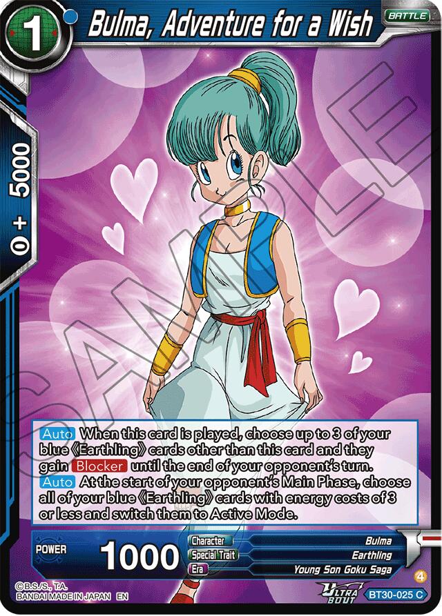 Bulma, Adventure for a Wish (BT30-025) [Three Glorious Fighters] | Shuffle n Cut Hobbies & Games