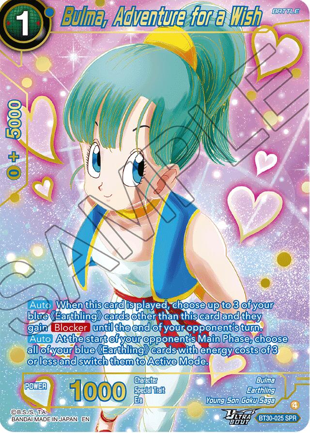 Bulma, Adventure for a Wish (SPR) (BT30-025) [Three Glorious Fighters] | Shuffle n Cut Hobbies & Games