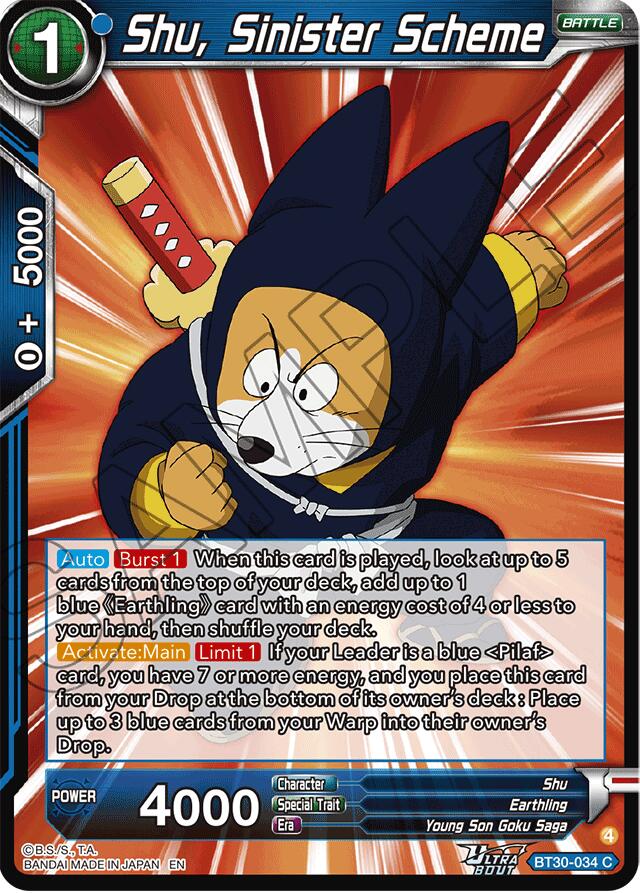 Shu, Sinister Scheme (BT30-034) [Three Glorious Fighters] | Shuffle n Cut Hobbies & Games