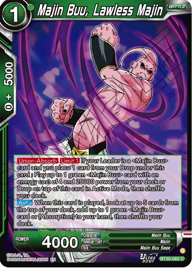 Majin Buu, Lawless Majin (BT30-062) [Three Glorious Fighters] | Shuffle n Cut Hobbies & Games