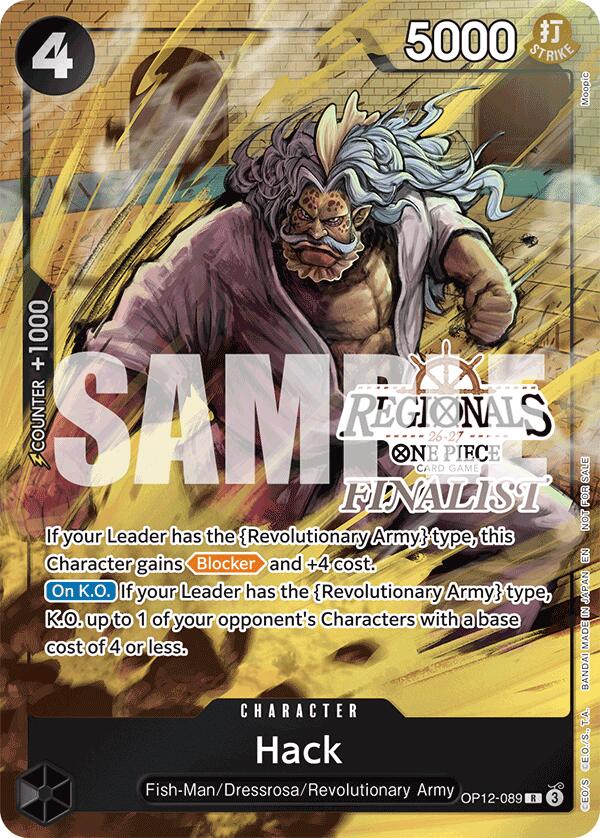 Hack (Regionals Finalist Card Set 26-27) [One Piece Promotion Cards] | Shuffle n Cut Hobbies & Games