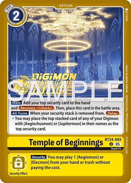 Temple of Beginnings [BT24-093] (Judge Pack 9) [Time Stranger] | Shuffle n Cut Hobbies & Games