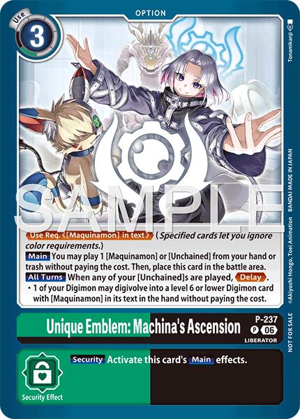 Unique Emblem: Machina's Ascension [P-237] (Store Tournament 2026 Vol. 2 Participation Pack) [Promotional Cards] | Shuffle n Cut Hobbies & Games