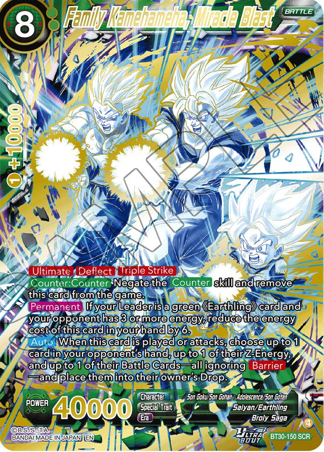 Family Kamehameha, Miracle Blast (SCR) (BT30-150) [Three Glorious Fighters] | Shuffle n Cut Hobbies & Games