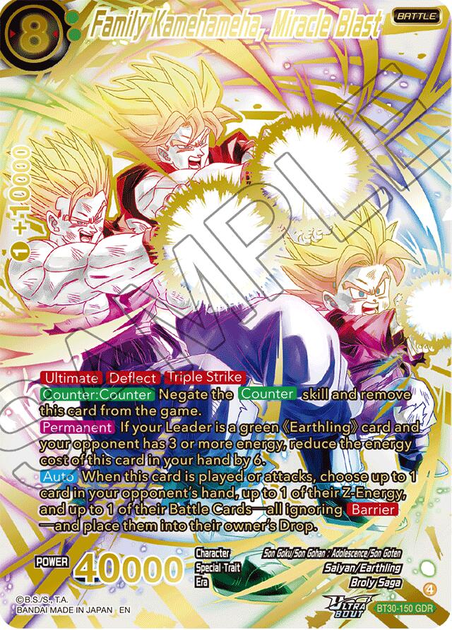 Family Kamehameha, Miracle Blast (GDR) (BT30-150) [Three Glorious Fighters] | Shuffle n Cut Hobbies & Games